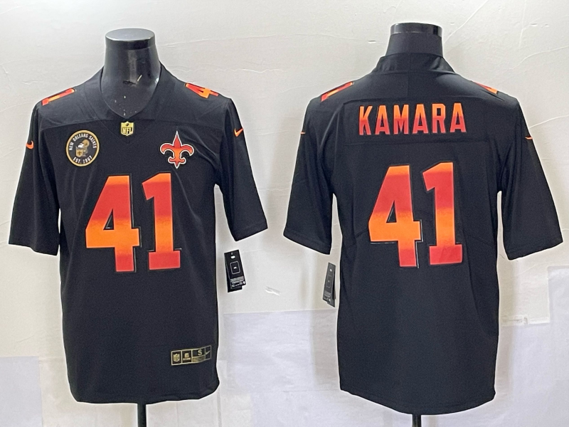 Men 2025 New Orleans Saints #4 Kamara black Limited NFL Jersey 007